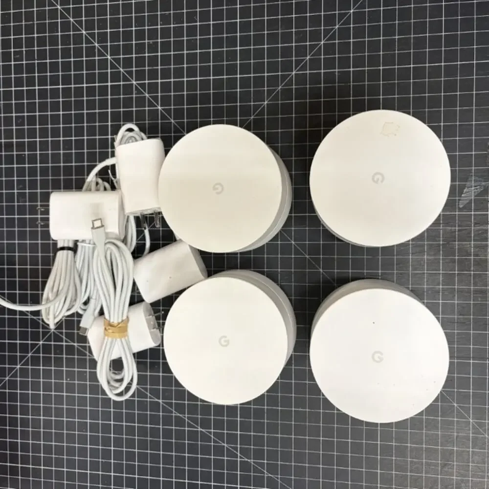 4-Pack Used Google Wifi AC1304 Mesh System AC1200 Dual-Band Router